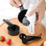 Plastic Measuring Spoon, Measuring Spoon W Baking Tool for Home for People for Kitchen (Black 10PC Measuring Spoon Set) - Image 3