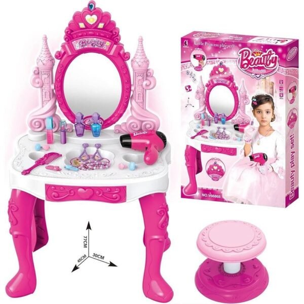 Table Makeup With Pink Chair Pink