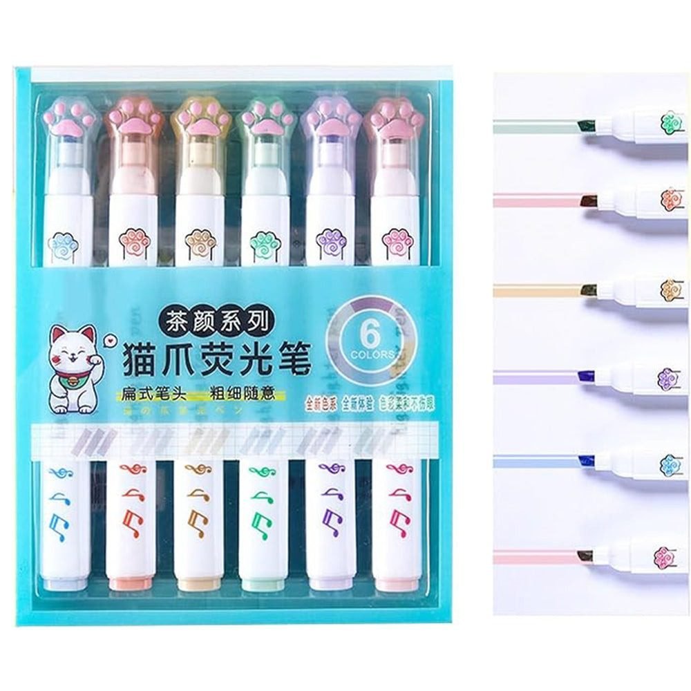 Untitled-2_cbc5e637-84a5-4233-90e1-36e2954eb4e8.jpg Quick Dry Highlighter Soft Pastel Set Of 6 Pcs / CH-518 - Image 1