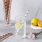 100 pcs Rose Gold Dot Paper Straws Metallic Foil Wedding Bridal Baby Shower Holiday Party Restaurant.jpg