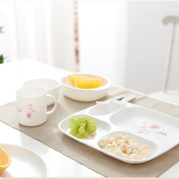 6Pcs Set Cartoon Baby Feeding Bowl Plate Dishes Fork Spoon Cup Children Tableware Set Infant Separationaqaq.jpg