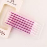 Box Containing 6 Pcs Golden Birthday Party Candles Colorful Small Candles DIY Long Rod Round Gold.jpg