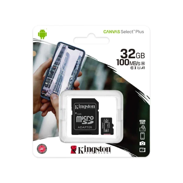 KingstonClass10CANVASSelectPlusMicroSDCardwithAdapter 32GB e2c8fdcc 6fee 4d38 81ea 3ca8861d9d19.webp