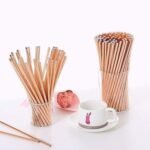 Rose Gold Paper Straws Birthday party Compostable Biodegradable Drinking Paper Straws Eco Friendly Recyclable for Cocktail.jpg