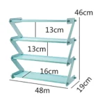 SimpleStainlessSteelAssembledZShapeShoeRackforStorage buyproductsonlinewithfreeworldwideshipping.webp