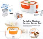 LADILA Lunch Box With Heating Portable Electric Heating Food Warmer Heater Rice Cooker Container Food Warmer Tiffin,2 Liter,Multi