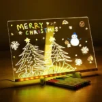 LED Note Board Light Up Message Board With Stand Acrylic Dry Erase Board With Light, Led Drawing Writing Board With 7 Marker Pen - Image 6