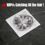 Hair Catcher Shower Drain Cover,4"X4" Disposable Hair Stopper Mesh Stickers,Bathtub Hair Catcher for Drain,Shower Floor Cover Square,Bathroom,Laundry, Bathtub (10PCS) - Image 3