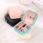 Portable Leather Travel Jewelry Box Jwellery Organizer / KC23-213 - Image 2