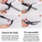 Kitchen Stainless Steel Vegetable Scissors Fruit Cutter,Vegetable Cutter With Cutting Board,Multipurpose Food Scissors,2-in-1 Smart Cutter,Food Cutter Chopper - Image 4