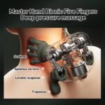 Hand Shoulder and Neck Massager, Portable Bionic Neck Massager with Heat Kneading, Electric Shiatsu Neck and Back Massager, 3-Speed Adjustment, for Pain Relief Deep Tissue (Green) - Image 3