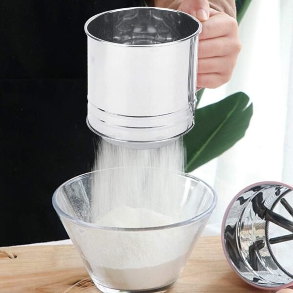 Flour Sifter For Baking, 304 Stainless Steel 3 Cup Flour Sieve Fine Mesh Screen Powder Sifters For Baking Strainer Sifters For Cooking With Handle Flour Sifter Hand Held