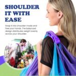 Click & Carry Grocery Bag Holder & Plastic Bag Carrier With Gel Padded Handle - Hands-Free Shopping Assistant for Multiple Bags, Paint Cans & Luggage - 100lb Capacity, As Seen on Shark Tank - Image 2