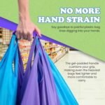 Click & Carry Grocery Bag Holder & Plastic Bag Carrier With Gel Padded Handle - Hands-Free Shopping Assistant for Multiple Bags, Paint Cans & Luggage - 100lb Capacity, As Seen on Shark Tank - Image 4