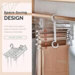Multifunctional Wardrobe 5 Layers Pants Storage Rack Hangers Holders / KN-366 - Image 9