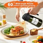 2 in 1 Glass Oil Sprayer & Dispenser,16oz/470ml Olive Cooking, Air Fryer, and Salad, for Kitchen Gadgets and Air Fryer Accessories - Image 4